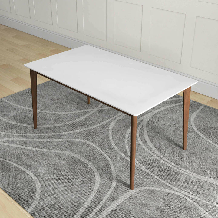 Lindsey Solid Wood White Top Dining Table.