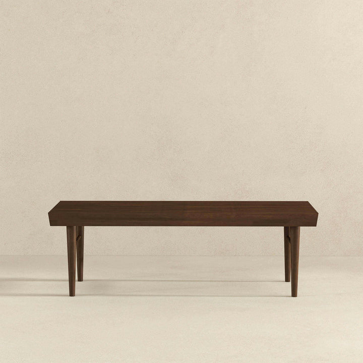 Mia Mid Century Modern Solid Wood Bench.