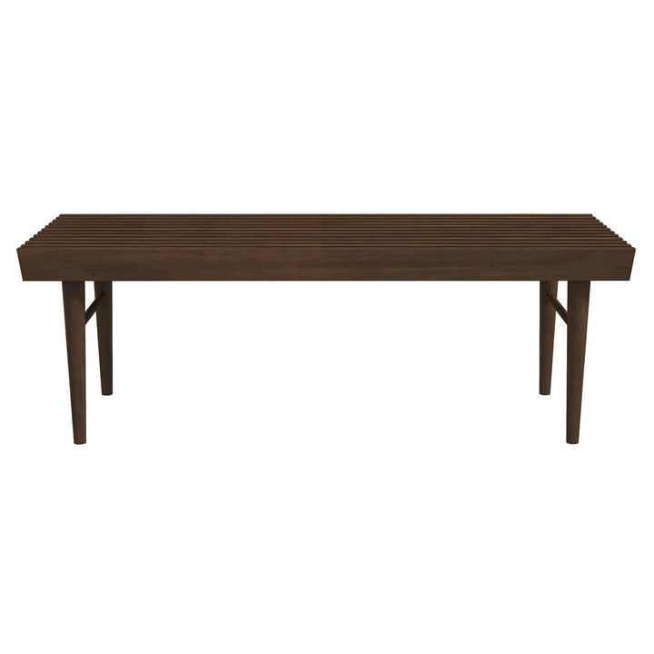 Mia Mid Century Modern Solid Wood Bench.