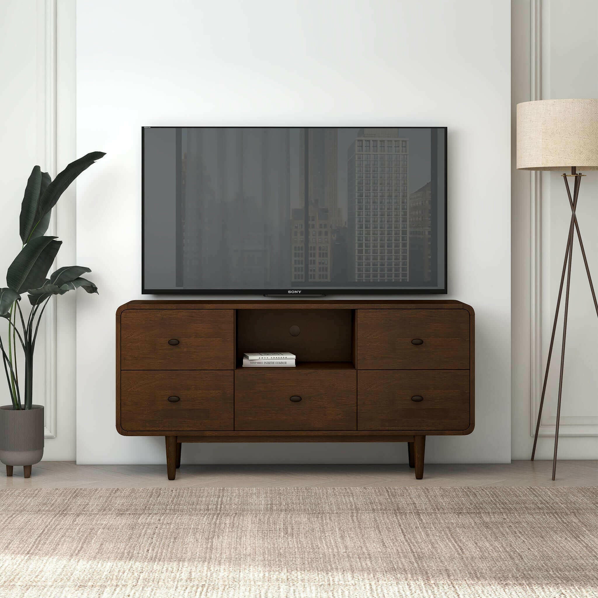 Alexa Mid Century Modern Style TV Stand.