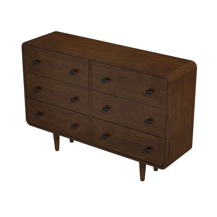 Alexa Mid Century Modern Dresser 6 Drawer.