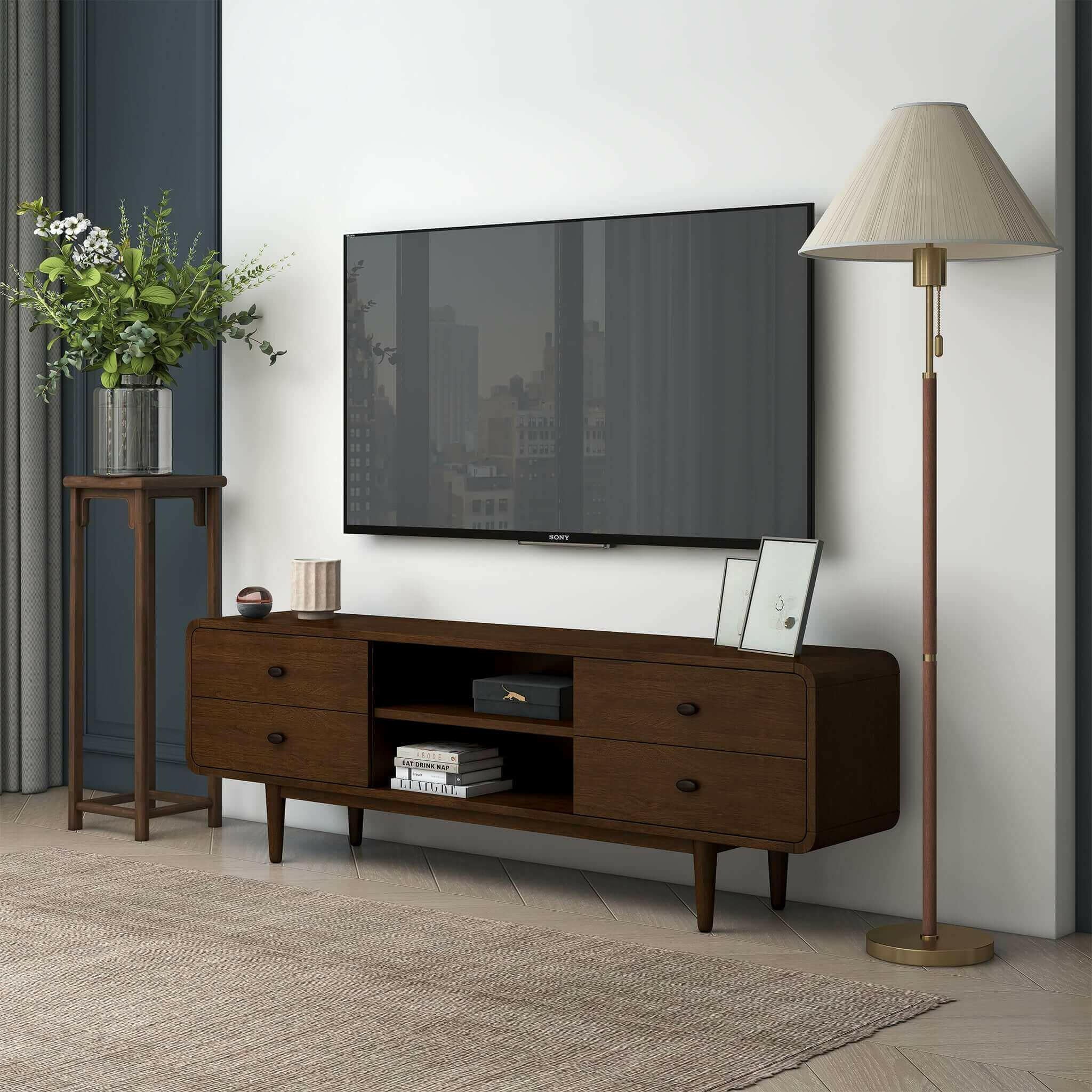 Alexa Mid Century Modern Style TV Stand.