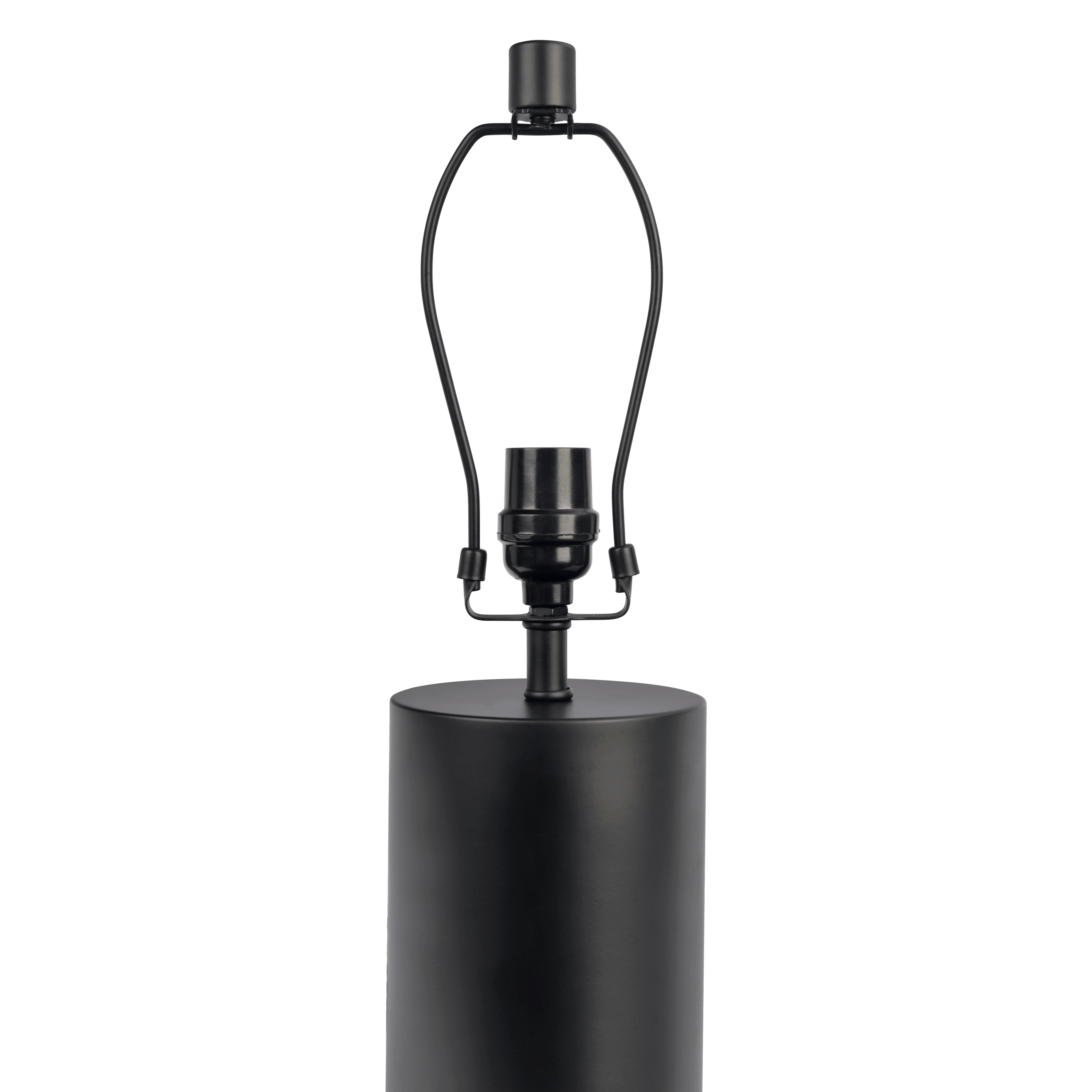 Aura Black Table Lamp with On/Off Switch Black Block Base.