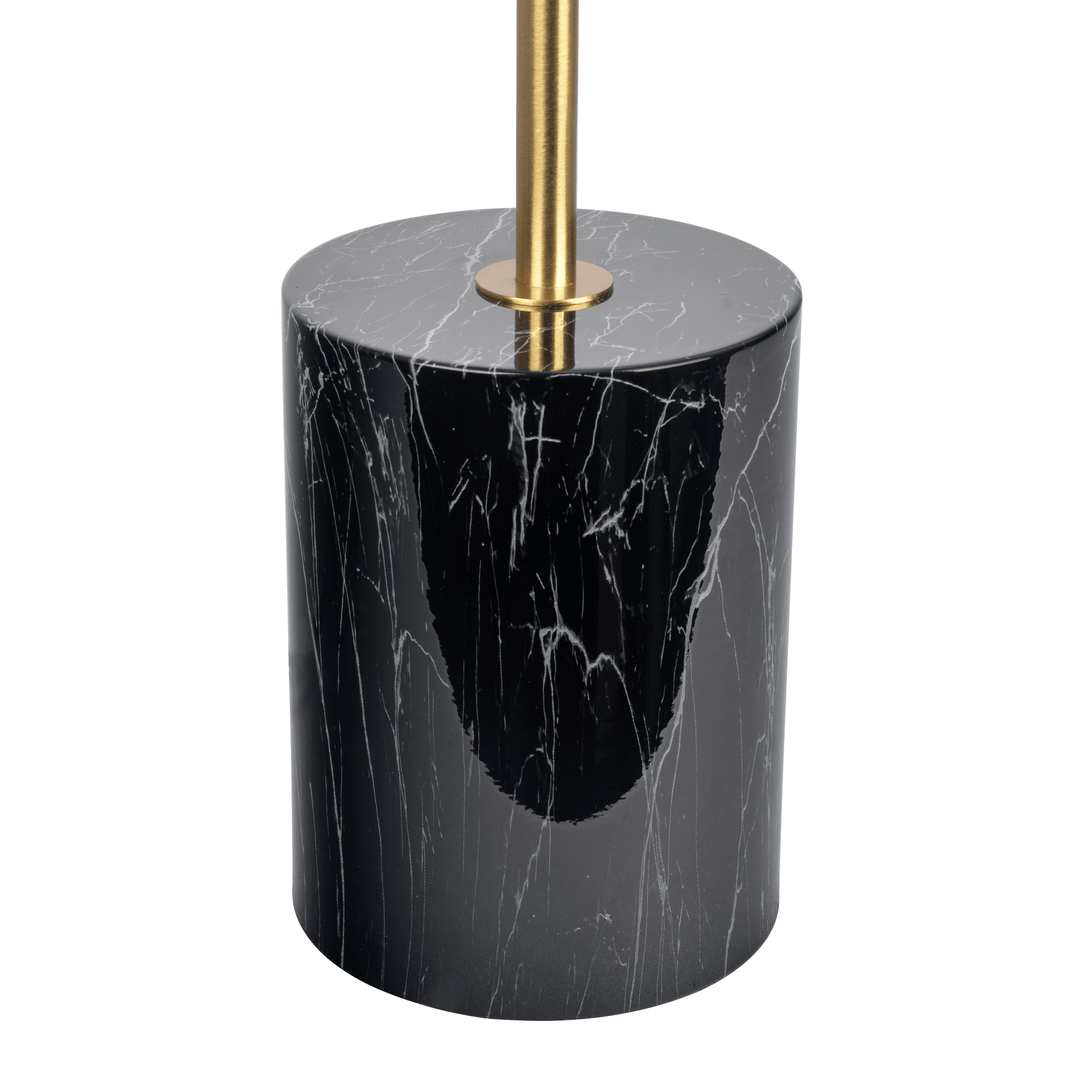 Nova Hydro Black Table Lamp with On/Off Switch Double Lamp with Faux Marble Base.