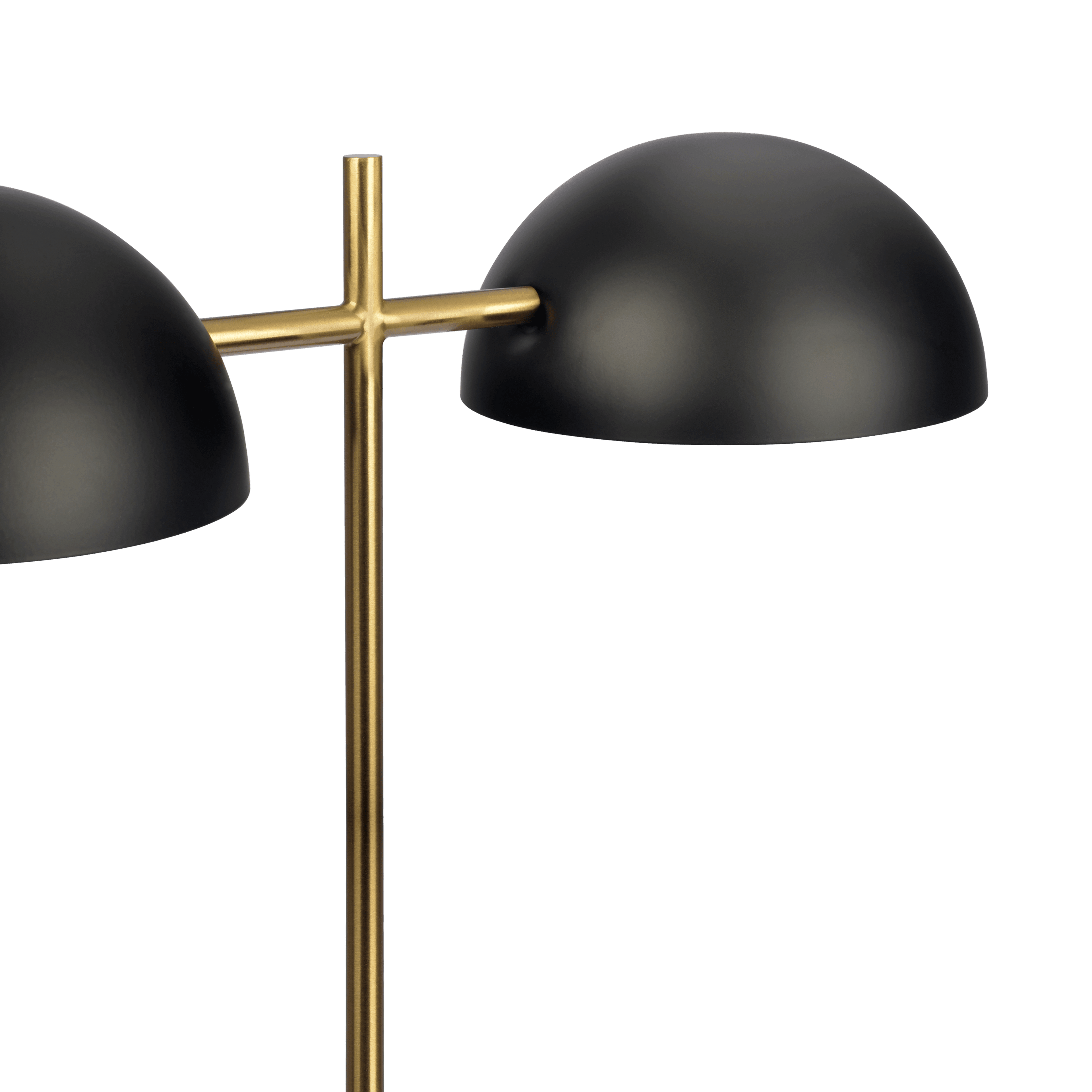 Nova Hydro Black Table Lamp with On/Off Switch Double Lamp with Faux Marble Base.