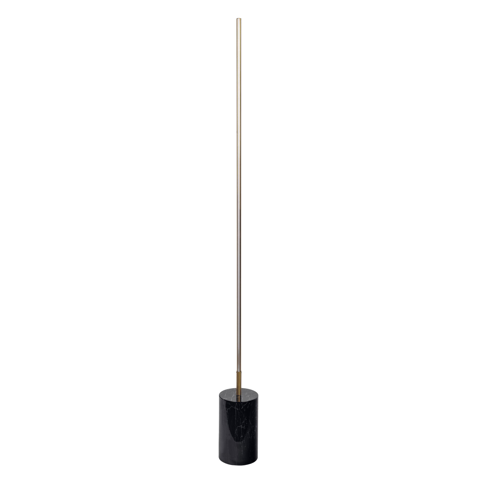 Prism Brassed Gold LED Floor Lamp with On/Off Switch Faux Marble Base.