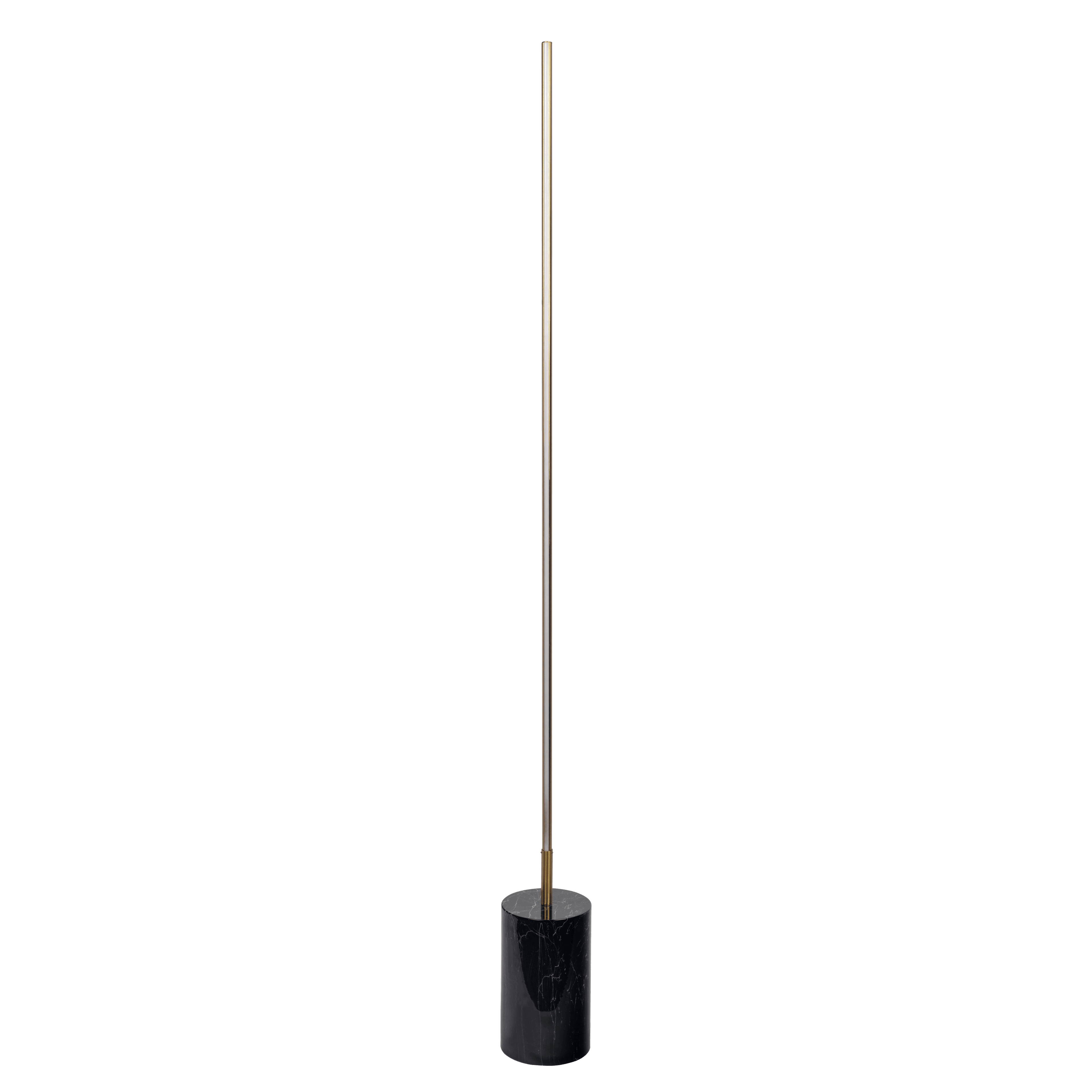 Prism Brassed Gold LED Floor Lamp with On/Off Switch Faux Marble Base.