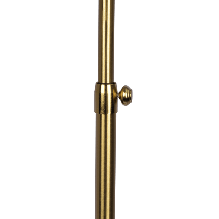 Verve Brassed Gold Floor Lamp with On/Off Switch Adjustable Led Round Base.